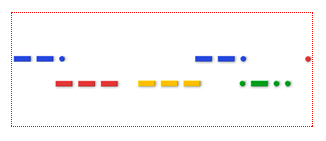 Google in morse code with outline